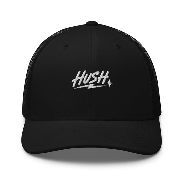 HUSH Retro Trucker Cap [1] — Black