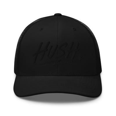 HUSH Cap, Black Thread Black