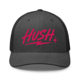 No Man Rides Alone - Pink in Dark Heather Gray