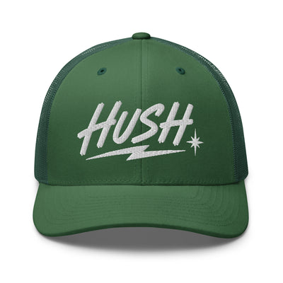 HUSH Cap, White Thread Evergreen
