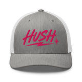 No Man Rides Alone - Pink in Heather Grey/White