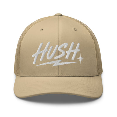 HUSH Cap, White Thread Khaki