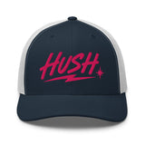 No Man Rides Alone - Pink in Navy/ White
