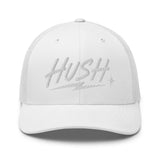 HUSH Cap, White Thread in White
